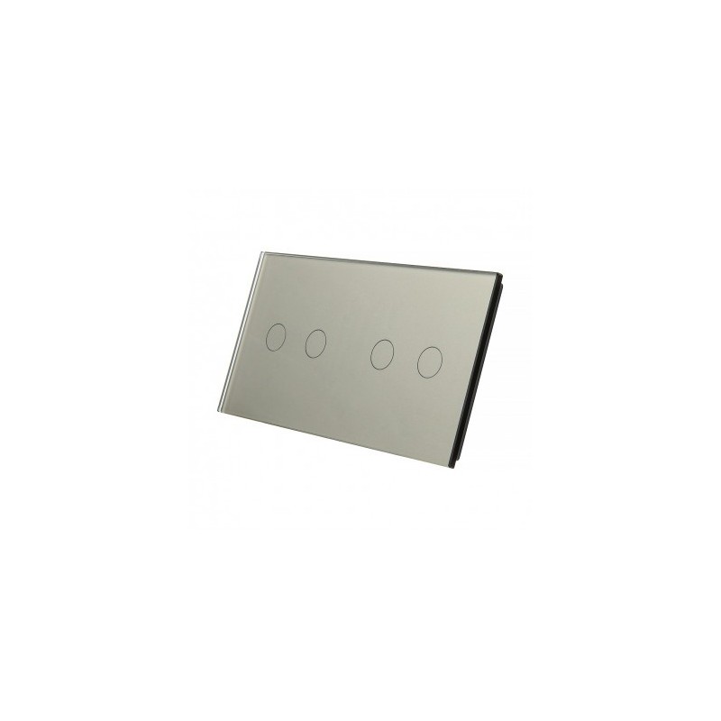 Dviejų vietų LIVOLO stiklo panelė 7022-64 (2+2) Pilka