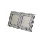 Dviejų vietų LIVOLO stiklo panelė 7022-64 (2+2) Pilka