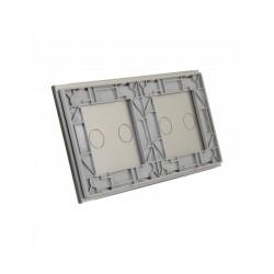 Dviejų vietų LIVOLO stiklo panelė 7022-64 (2+2) Pilka