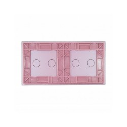Dviejų vietų LIVOLO stiklo panelė 7022-67 (2+2) Rožinė