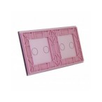 Dviejų vietų LIVOLO stiklo panelė 7022-67 (2+2) Rožinė