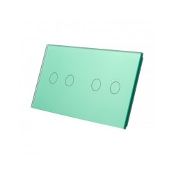 Dviejų vietų LIVOLO stiklo panelė 7022-68 (2+2) Žalia