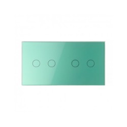 Dviejų vietų LIVOLO stiklo panelė 7022-68 (2+2) Žalia