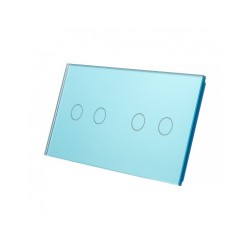 Dviejų vietų LIVOLO stiklo panelė 7022-69 (2+2) Mėlyna