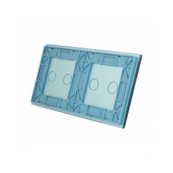 Dviejų vietų LIVOLO stiklo panelė 7022-69 (2+2) Mėlyna