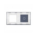 Dviejų vietų LIVOLO stiklo panelė 701G-61 (1+1xRėmelis) Balta