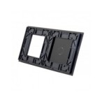 Dviejų vietų LIVOLO stiklo panelė 701G-62 (1+1xRėmelis) Juoda