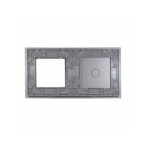Dviejų vietų LIVOLO stiklo panelė 701G-64 (1+1xRėmelis) Pilka