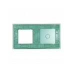 Dviejų vietų LIVOLO stiklo panelė 701G-68 (1+1xRėmelis) Žalia