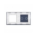 Dviejų vietų LIVOLO stiklo panelė 702G-61 (2+1xRėmelis) Balta