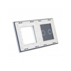Dviejų vietų LIVOLO stiklo panelė 702G-61 (2+1xRėmelis) Balta