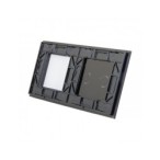 Dviejų vietų LIVOLO stiklo panelė 702G-62 (2+1xRėmelis) Juoda