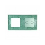 Dviejų vietų LIVOLO stiklo panelė 702G-68 (2+1xRėmelis) Žalia