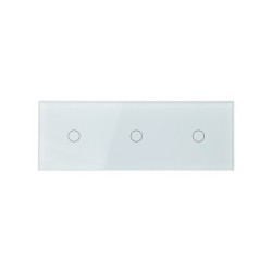 Trijų vietų LIVOLO stiklo panelė 70111-61 (1+1+1) Balta