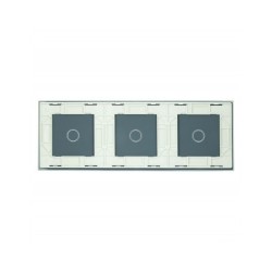 Trijų vietų LIVOLO stiklo panelė 70111-61 (1+1+1) Balta