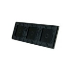 Trijų vietų LIVOLO stiklo panelė 70111-62 (1+1+1) Juoda