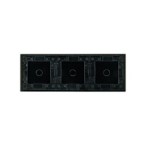 Trijų vietų LIVOLO stiklo panelė 70111-62 (1+1+1) Juoda
