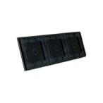 Trijų vietų LIVOLO stiklo panelė 70111-62 (1+1+1) Juoda