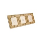 Trijų vietų LIVOLO stiklo panelė 70111-63 (1+1+1) Aukso