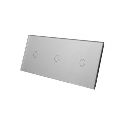 Trijų vietų LIVOLO stiklo panelė 70111-64 (1+1+1) Pilka