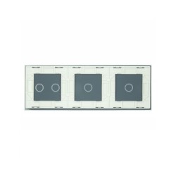 Trijų vietų LIVOLO stiklo panelė 70112-61 (1+1+2) Balta
