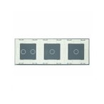 Trijų vietų LIVOLO stiklo panelė 70112-61 (1+1+2) Balta
