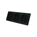 Trijų vietų LIVOLO stiklo panelė 70112-62 (1+1+2) Juoda