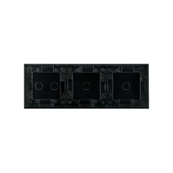 Trijų vietų LIVOLO stiklo panelė 70112-62 (1+1+2) Juoda