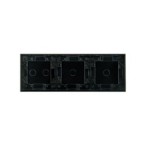 Trijų vietų LIVOLO stiklo panelė 70112-62 (1+1+2) Juoda