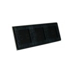 Trijų vietų LIVOLO stiklo panelė 70112-62 (1+1+2) Juoda