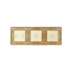 Trijų vietų LIVOLO stiklo panelė 70112-63 (1+1+2) Aukso