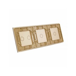 Trijų vietų LIVOLO stiklo panelė 70112-63 (1+1+2) Aukso