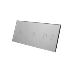 Trijų vietų LIVOLO stiklo panelė 70112-64 (1+1+2) Pilka