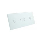 Trijų vietų LIVOLO stiklo panelė 70121-61 (1+2+1) Balta