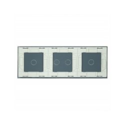 Trijų vietų LIVOLO stiklo panelė 70121-61 (1+2+1) Balta