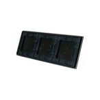 Trijų vietų LIVOLO stiklo panelė 70121-62 (1+2+1) Juoda