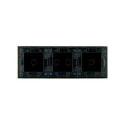 Trijų vietų LIVOLO stiklo panelė 70121-62 (1+2+1) Juoda