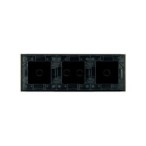 Trijų vietų LIVOLO stiklo panelė 70121-62 (1+2+1) Juoda