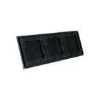 Trijų vietų LIVOLO stiklo panelė 70121-62 (1+2+1) Juoda