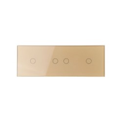 Trijų vietų LIVOLO stiklo panelė 70121-63 (1+2+1) Aukso