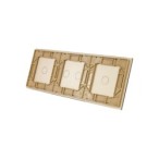 Trijų vietų LIVOLO stiklo panelė 70121-63 (1+2+1) Aukso
