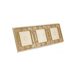 Trijų vietų LIVOLO stiklo panelė 70121-63 (1+2+1) Aukso