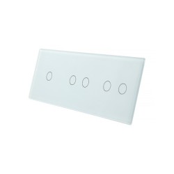 Trijų vietų LIVOLO stiklo panelė 70122-61 (1+2+2) Balta