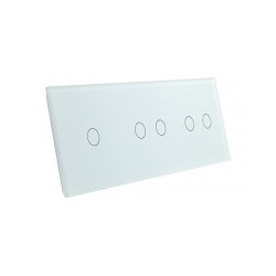 Trijų vietų LIVOLO stiklo panelė 70122-61 (1+2+2) Balta