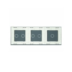 Trijų vietų LIVOLO stiklo panelė 70122-61 (1+2+2) Balta