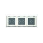 Trijų vietų LIVOLO stiklo panelė 70122-61 (1+2+2) Balta