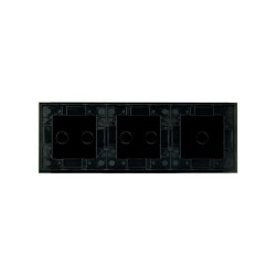 Trijų vietų LIVOLO stiklo panelė 70122-62 (1+2+2) Juoda