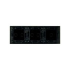 Trijų vietų LIVOLO stiklo panelė 70122-62 (1+2+2) Juoda