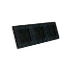 Trijų vietų LIVOLO stiklo panelė 70122-62 (1+2+2) Juoda