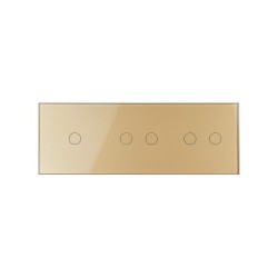 Trijų vietų LIVOLO stiklo panelė 70122-63 (1+2+2) Aukso